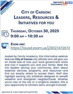 CITY OF CARSON: LEADERS, RESOURCES & INITIATIVES FOR YOU